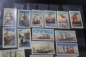 lot 79 image: 1940 Murray Sons & Co The Story of Ships Tobacco Card Lot  18 Cards
