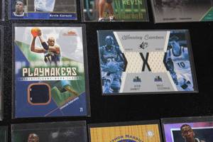 lot 159 image: Kevin Garnett & Stephon Marbury Basketball Card Lot  11 Cards w 2 Relic Cards