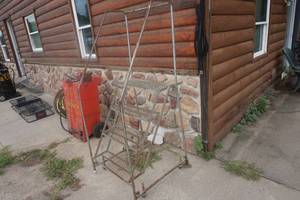 lot 55 image: Wheeled Material Handling Stock Picking Ladder