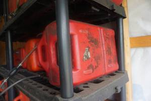 lot 72 image: 3 Plastic Marine Gas Cans