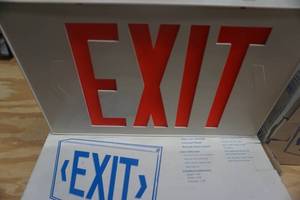 lot 160 image: 2 - Westinghouse Brand Electric Exit Signs