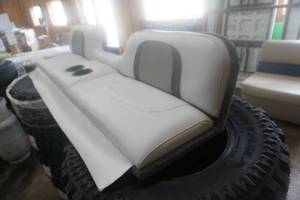 lot 216 image: Crestliner Boats Rear Padded Bench Set With Cup Holder