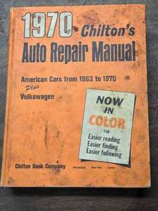 lot 59 image: 1970 Chiltons Auto Repair Manual - Now in Color