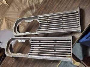 lot 65 image: Vintage Pair of Chrome Automotive Grille Inserts