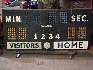 lot 85 image: Vintage School Scoreboard - Was working after removal, needs electrical work to get fired back up