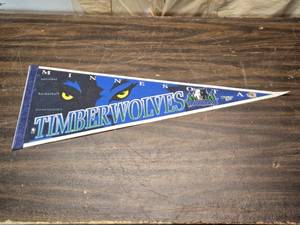 lot 97 image: Vintage Minnesota Timberwolves NBA Pennant