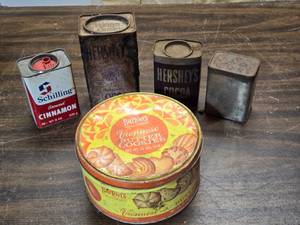 lot 110 image: Various Household and Spice Tins