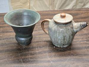 lot 154 image: Cermic Vase and Decorative Tea Pot
