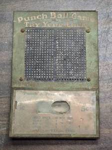 lot 176 image: Vintage Punch Ball Game Try Your Luck Penny Arcade Machine