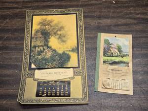 lot 246 image: 1931 Litchfield Produce Calendar & 1937 EF Pierson & Co. Calendar