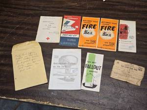 lot 248 image: Early Civil Defense Literature for Fire and Nuclear Attack and War Rations Book