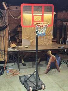 lot 265 image: 5 Basketball Rim and Backboard - Rim slightly bent