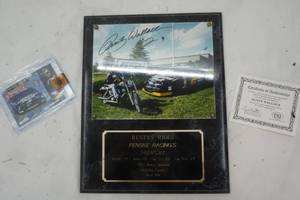 lot 214 image: Rusty Wallace signed plackard Midnight