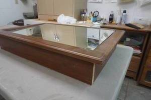 lot 250 image: Wood medicine cabinet 30