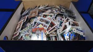 LARGE BOX OF MISC CARDS.