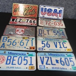 ASSORTED LICENSE PLATES