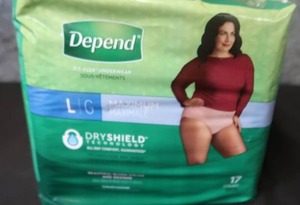 BOX OF 2 DEPENDS UNDERWEAR,