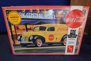 NIB COCA-COLA 40 FORD SEDAN 125 SCALE PLUS VINTAGE COCA COLA OPENER