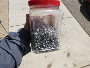 Plastic Jar of Push Pins