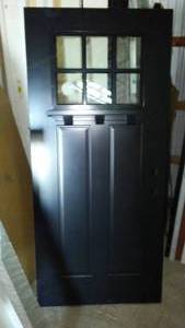 lot 710 image: Bayer Ext. Slab Door, 36 in. Black