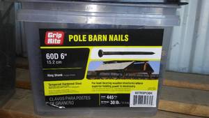 lot 810 image: Grip Rite Pole Barn Nails.60D, 6 in.