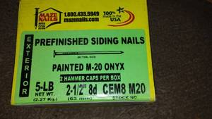 lot 829 image: Maze Prefinished Siding Nails.
