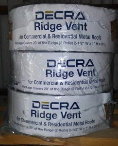 lot 856 image: Decra Ridge Vent (3 pkgs)