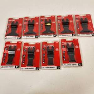 lot 28 image: Lot Of 9 New Craftsman Multi Tool Blade 5, 2 12 and 4, 1 18