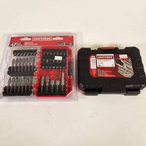 lot 32 image: Craftsman 47pc Bit Driver Set & 11pc 14 Standard Socket Set
