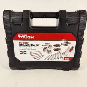 lot 35 image: Hyper Tough 113 Piece Mechanics Tool Set