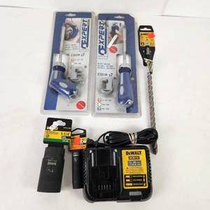 lot 48 image: Lot Of Miscellaneous Tools Two Long Multi Tip Screwdrivers Dewalt Battery Charger Sockets Drill Bit