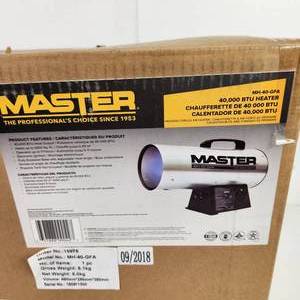 lot 60 image: Master MH-40-GFA 40,000 BTU Heater Open Box