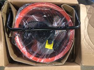 Commercial Electric 16 in. 3-Speed Drum Floor Fan in Orange High Velocity Turbo Customer Returns See Pictures