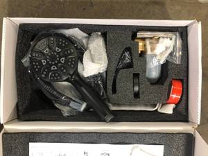 BWE Single-Handle 6-Spray Shower Faucet Set Trim Kit 1.8 GPM with Valve and Filtered Handheld Shower Head in Matte Black Customer Returns See Pictures