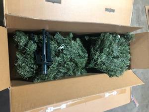 Home Decorators Collection 7.5 ft. Pre-Lit LED Kenwood Fraser Fir Flocked Artificial Christmas Tree  Customer Returns See Pictures