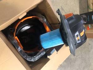 RIDGID 16 Gallon 6.5 Peak HP NXT Shop Vac Wet Dry Vacuum with Cart, Fine Dust Filter, Locking Hose and Accessory Attachments Customer Returns See Pictures