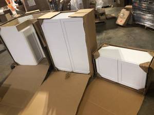Lot of Assorted  Kitchen Cabinets Various Models and Conditions Customer Returns See Pictures