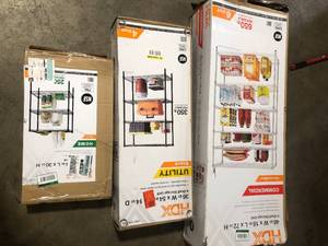 Lot of Assorted Shelving Various Models and Conditions  Customer Returns See Pictures