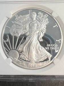 2015-W PROOF AMERICAN SILVER EAGLE NGC PF70 ULTRA CAMEO