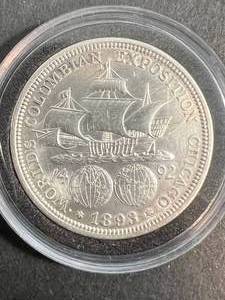 1893 US COLOMBIAN EXPO HALF DOLLAR IN AIRTITE