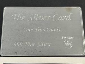 1 TROY OZ .999 FINE SILVER CREDIT CARD BAR