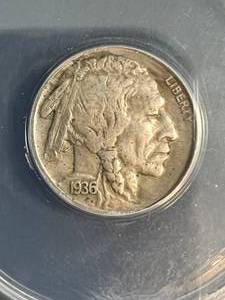 1936-D US BUFFALO NICKEL ANACS EF40