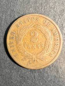 1868 US 2 CENT PIECE