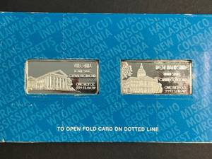2 TROY OZ .999 FINE SILVER THE OFFICIAL INGOTS OF THE US