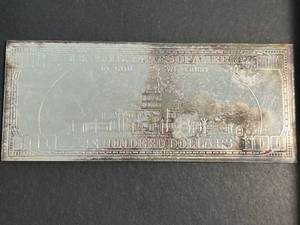 4 TROY OZ .999 FINE SILVER $100 BILL DESIGNED BAR