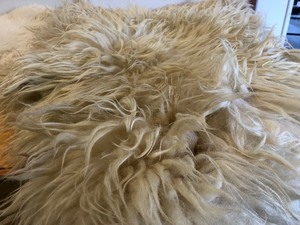 lot 163 image: 2 Very Nice Genuine Alpaca FurLeather Rugs