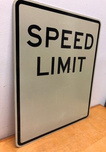 lot 172 image: Interesting Vintage Metal Blank Speed Limit Road Sign