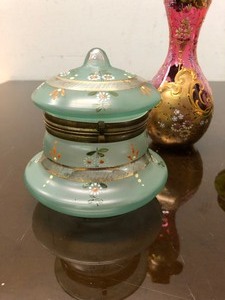lot 219 image: Wonderful Lot Hand Painted Antique Glassware