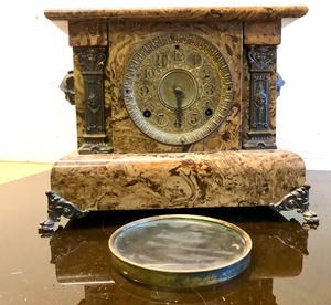 lot 322 image: Ornate Antique Seth Thomas Marble Mantel Clock