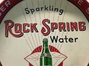 lot 321 image: Vintage ROCK SPRING Ginger Ale Soda Advertising Metal Tray
